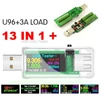 Kép 6/14 - Hordozható 13 az 1-ben USB-tesztelő elektromos áram, feszültségjelző színes LCD kijelzővel - Átlátszó