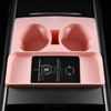 Kép 2/2 - Szilikon pohártartó betét csere a Tesla Model 3/Y modellhez - Pink
