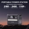 Kép 2/20 - VLAIAN S2400 hordozható erőmű 2160 Wh, LiFePo4 napelem generátor, 2400 W AC kimenet, tartalék tápegység - Szürke