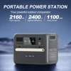 Kép 2/9 - TALLPOWER V2400 hordozható erőmű 2160 Wh LiFePo4 napelem generátor 2400 W AC kimenet - Szürke