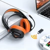 Kép 15/20 - TAIOU Over Ear Gaming könnyű E-sport fejhallgató BT5.3 és 2.4G vezeték nélküli 3.5mm vezetékes - Fehér és kék