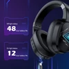 Kép 3/20 - TAIOU Over Ear BT5.2 és 2,4G vezeték nélküli E-Sports játékfejhallgató 3,5 mm-es vezetékes - Fekete