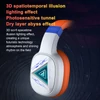 Kép 7/20 - TAIOU Over Ear BT5.2 és 2,4G vezeték nélküli E-Sports játékfejhallgató 3,5 mm-es vezetékes - Fehér