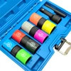 Kép 3/8 - 1/2 hüvelykes meghajtó ütköző aljzat készlet 6 részes CR-MO flip socket készlet