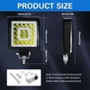 Kép 5/10 - 4 hüvelykes LED munkalámpa rudak 160W 16000lm vízálló (2 db) - Szögletes