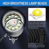 Kép 7/10 - 4 hüvelykes LED munkalámpa rudak 160W 16000lm vízálló (2 db) - Kerek