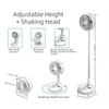 Kép 5/11 - 9 hüvelykes hordozható talapzatú ventilátor 10800 mAh akkumulátor - Fekete