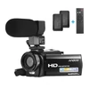 Kép 1/13 - Andoer HDV-201LM 1080P FHD digitális videokamera DV felvevő - 2db újratölthető elemmel + külső mikrofonnal