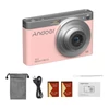 Kép 5/8 - Andoer hordozható 4K digitális videokamera 50 MP 2,88 hüvelykes IPS képernyővel - Pink