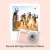 Kép 7/8 - Andoer hordozható 4K digitális videokamera 50 MP 2,88 hüvelykes IPS képernyővel - Pink