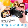 Kép 7/12 - Andoer 4K Ultra HD kézi DV professzionális digitális videokamera CMOS érzékelővel