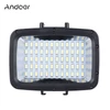 Kép 6/12 - Andoer Ultra Bright 3 mód, 1800LM, vízálló 40m víz alatti 5500K 60db LED búvárkitöltő lámpa, videó, stúdió, fotó lámpa - Fekete