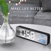 Kép 2/14 - LED digitális ébresztőóra hálószobába, elektronikus óra hőmérővel - Fehér, stílus 1