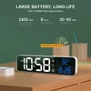 Kép 9/14 - LED digitális ébresztőóra hálószobába, elektronikus óra hőmérővel - Fehér, stílus 1