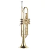 Kép 2/8 - ammoon Trombita Bb lapos sárgaréz, arany festésű, kiváló, tartós hangszer