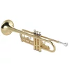 Kép 1/8 - ammoon Trombita Bb lapos sárgaréz, arany festésű, kiváló, tartós hangszer