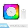Kép 3/20 - Mini többfunkciós matricakészítő hőnyomtató RGB fénnyel, azonnali fényképpel, tintamentes nyomtatással, BT-csatlakozás támogatásával okostelefonhoz - 1x 57 mm-es papírtekerccsel
