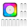 Kép 1/20 - Mini többfunkciós matricakészítő hőnyomtató RGB fénnyel, azonnali fényképpel, tintamentes nyomtatással, BT-csatlakozás támogatásával okostelefonhoz - 6x 57 mm-es papírtekerccsel + 5 öntapadó papírtekerccsel