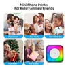 Kép 13/20 - Mini többfunkciós matricakészítő hőnyomtató RGB fénnyel, azonnali fotóval, tintamentes nyomtatással, BT-csatlakozás támogatása okostelefonhoz - 9x 57 mm-es papírtekerccsel + 5 öntapadó papírtekerccsel + 5 db színes jelölővel