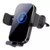 Kép 1/14 - Autóba szerelhető telefontartó Vezeték nélküli töltő Gyorstöltés - Fekete
