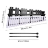 Kép 3/12 - Glockenspiel összecsukható xilofon fa keret, 5 mm vastag alumínium rudak ütős hangszer (30 hang) - Fekete