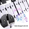 Kép 7/12 - Glockenspiel összecsukható xilofon fa keret, 5 mm vastag alumínium rudak ütős hangszer (30 hang) - Fekete