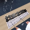 Kép 10/12 - Glockenspiel összecsukható xilofon fa keret, 5 mm vastag alumínium rudak ütős hangszer (30 hang) - Fekete