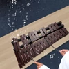 Kép 3/12 - Glockenspiel összecsukható xilofon fa keret, 5 mm vastag alumínium rudak ütős hangszer (30 hang) - Kávé