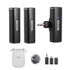 Kép 1/15 - BOYA BOYALINK A2 2,4 GHz vezeték nélküli Lavalier Clip-on mikrofonrendszer 100 m átviteli hatótáv, zajcsökkentés, automatikus szinkron vevővel + 2db adó + 3db adapter