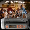 Kép 12/12 - Sürgősségi rádió 4500 mAh hordozható kézi hajtókaros napelemes AM FM SW