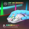 Kép 5/13 - HXSJ V200 vezetékes K68 RGB Streamer mini Gaming billentyűzetés 2.4G vezeték nélküli mechanikus RGB játékegér 3600DPI - Fehér