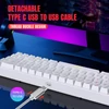 Kép 12/13 - HXSJ V200 vezetékes K68 RGB Streamer mini Gaming billentyűzetés 2.4G vezeték nélküli mechanikus RGB játékegér 3600DPI - Fehér