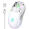Kép 13/13 - HXSJ V200 vezetékes K68 RGB Streamer mini Gaming billentyűzetés 2.4G vezeték nélküli mechanikus RGB játékegér 3600DPI - Fehér