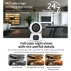 Kép 6/10 - 1080P vezeték nélküli biztonsági 3 megapixeles kamera kettős objektíves WiFi-vel, pásztázható/dönthető