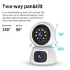 Kép 10/10 - 1080P vezeték nélküli biztonsági 3 megapixeles kamera kettős objektíves WiFi-vel, pásztázható/dönthető