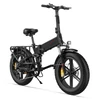 Kép 1/15 - ENGWE Engine X Ebike 20x4,0 hüvelykes zsíros gumiabroncsok 250 W kefe nélküli motor teljes felfüggesztésű, összecsukható elektromos kerékpár - Fekete