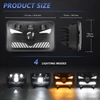 Kép 4/6 - 2x6 LED fényszóró 5 hüvelykes négyzet alakú LED fényszóró