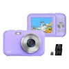 Kép 1/11 - Hordozható 1080P digitális fényképezőgép 44 MP 16X digitális zoom, automatikus fókusz, önkioldó, rázkódáscsillapító - Lila