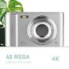 Kép 5/10 - Andoer hordozható digitális fényképezőgép 48MP 4K 2,88 hüvelykes IPS képernyő - Ezüst