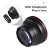 Kép 7/7 - 58 mm-es kameralencse készlet 0,43X széles látószögű objektívvel + makroobjektív alumíniumötvözetből készült DSLR fényképezőgép lencséjének cseréje