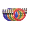 Kép 2/8 - 1,5 m-es XLR kábel DMX színpadi fénykábel 3 tűs XLR dugós csatlakozóaljzattal fekete PVC jack (6 db)