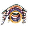 Kép 3/8 - 1,5 m-es XLR kábel DMX színpadi fénykábel 3 tűs XLR dugós csatlakozóaljzattal fekete PVC jack (6 db)