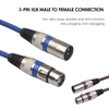 Kép 7/8 - 1,5 m-es XLR kábel DMX színpadi fénykábel 3 tűs XLR dugós csatlakozóaljzattal fekete PVC jack (6 db)