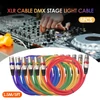 Kép 8/8 - 1,5 m-es XLR kábel DMX színpadi fénykábel 3 tűs XLR dugós csatlakozóaljzattal fekete PVC jack (6 db)