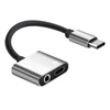 Kép 1/4 - 2 az 1-ben C típusú audio töltőadapter - Ezüst