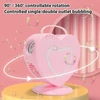 Kép 5/16 - ES-73 elektromos buborékgép kültéri esküvőkhöz, interaktív szív alakú újratölthető akkumulátor - Pink