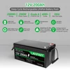 Kép 9/12 - LANPWR 12V 200Ah LiFePO4 lítium akkumulátor, tartalék teljesítmény, 2560 Wh energia