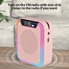 Kép 5/14 - M9 Hangerősítő hordozható megafon PA rendszer vezetékes fejre szerelt mikrofonnal - Pink