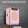Kép 7/14 - M9 Hangerősítő hordozható megafon PA rendszer vezetékes fejre szerelt mikrofonnal - Pink