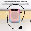 Kép 9/14 - M9 Hangerősítő hordozható megafon PA rendszer vezetékes fejre szerelt mikrofonnal - Pink